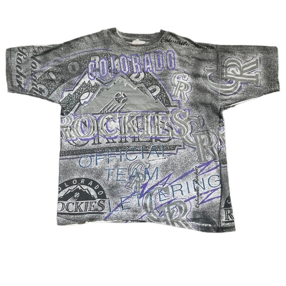 Favorites Other - VTG 90’s Colorado Rockies MLB Baseball‎ AOP All Over Print Single Stitch Large